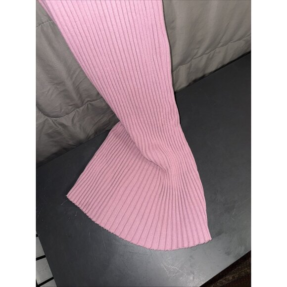 FREE PEOPLE FP Beach Pink Walk About Maxi Dress Women’s Size LARGE Ribbed Knit - Picture 14 of 15